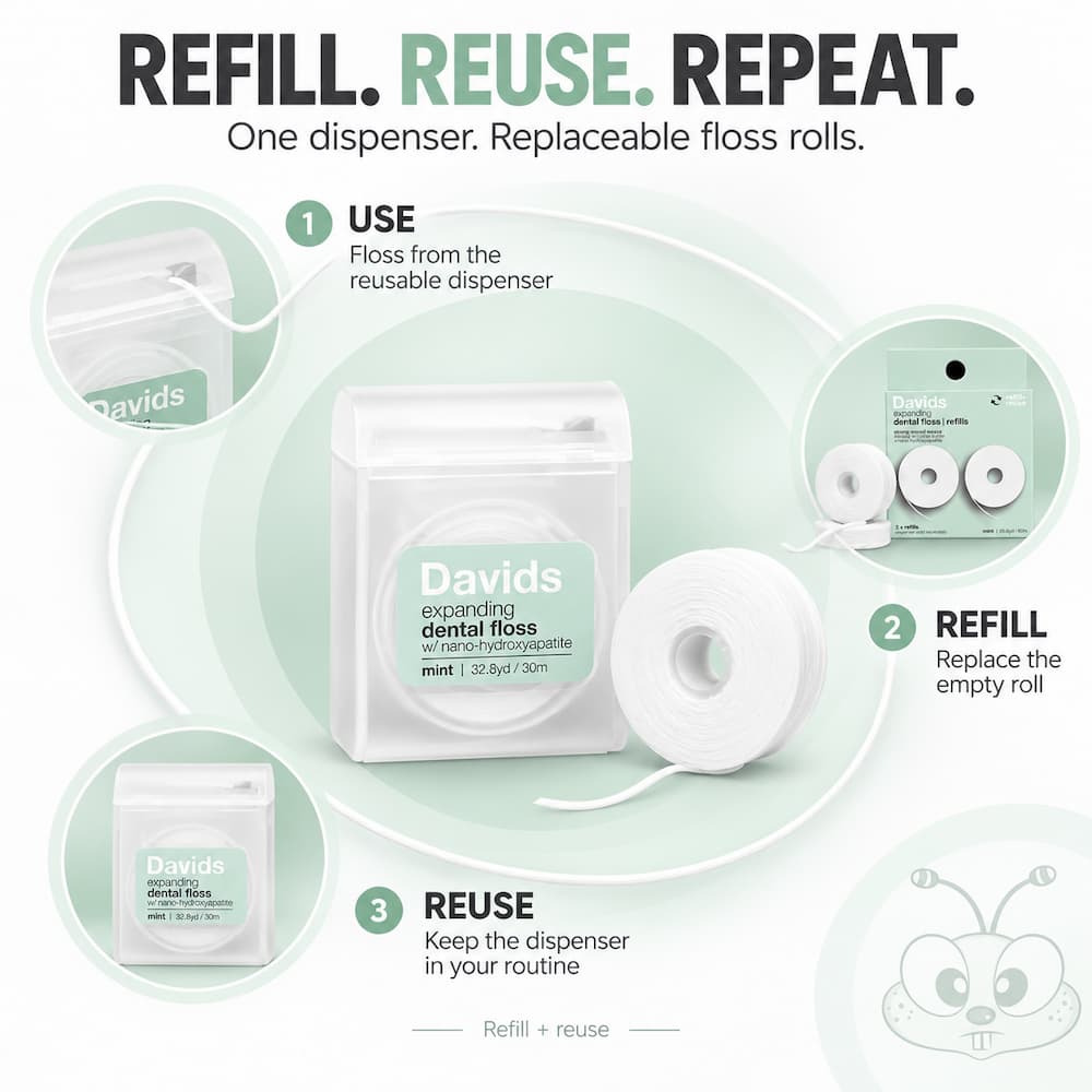 Davids Expanding Dental Floss How To Use