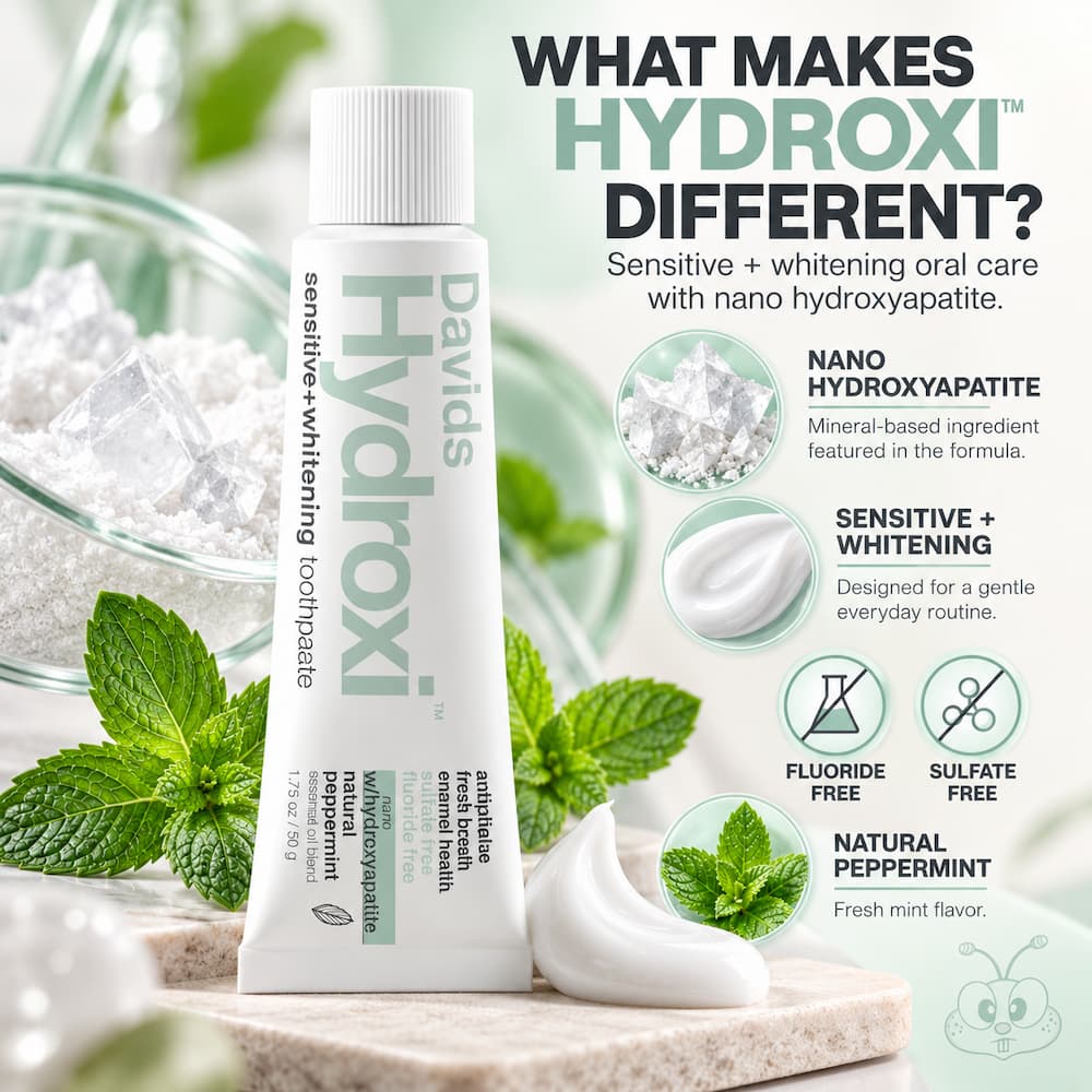 Davids Hydroxi Sensitive Whitening Toothpaste Benefits