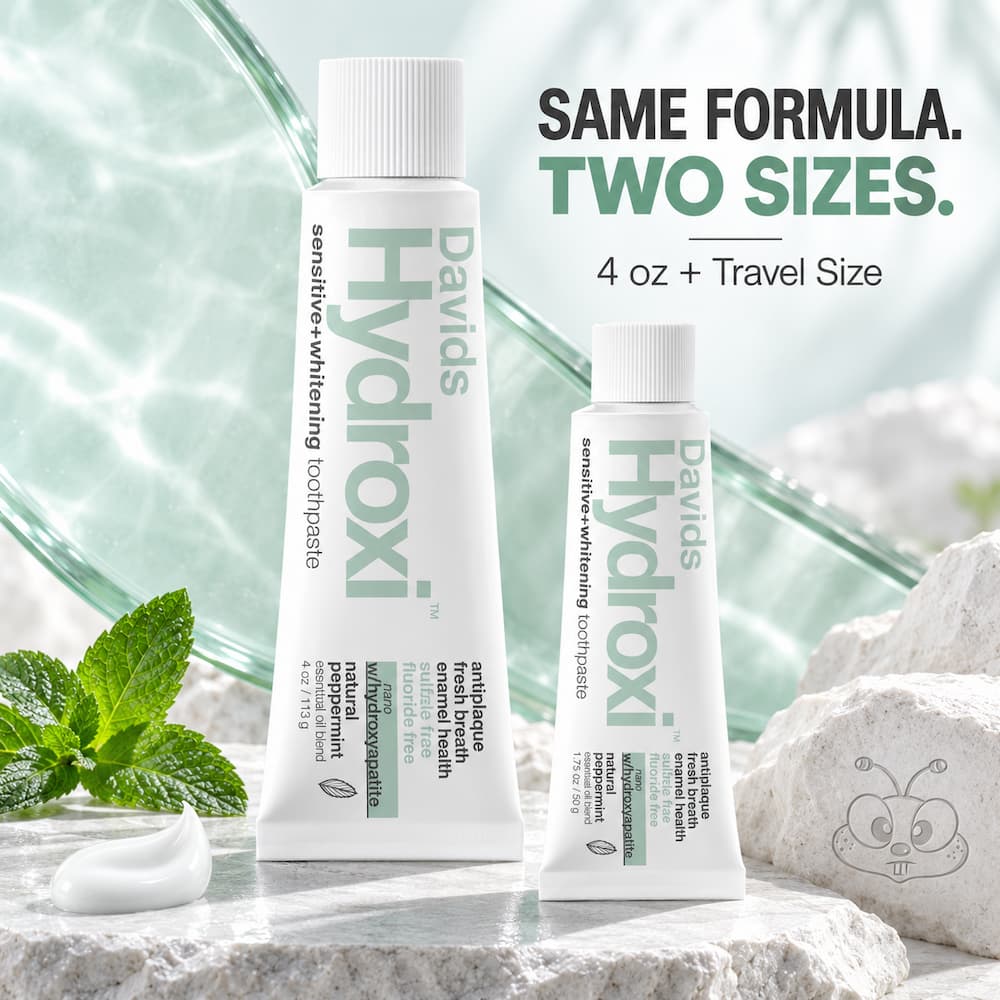 Davids Hydroxi Sensitive Whitening Toothpaste Two Size Options