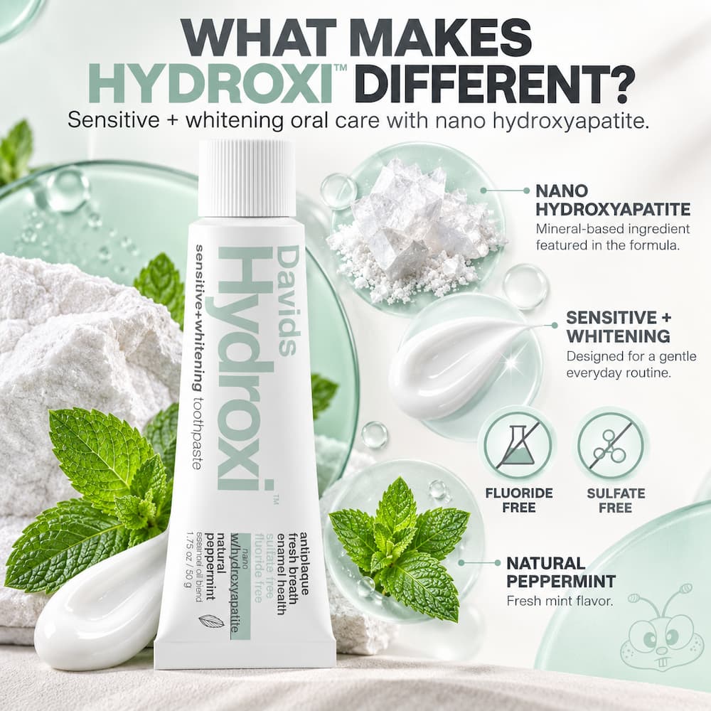 Davids Hydroxi Sensitive Whitening Toothpaste What Makes It Different