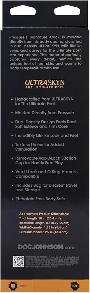 Doc Johnson Damion Dayski molded replica with soft exterior and firm core