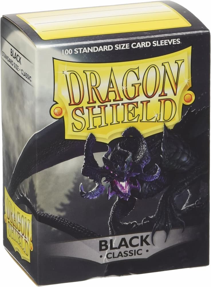 Dragon Shield Classic Sleeves Standard Size Black Box Protector