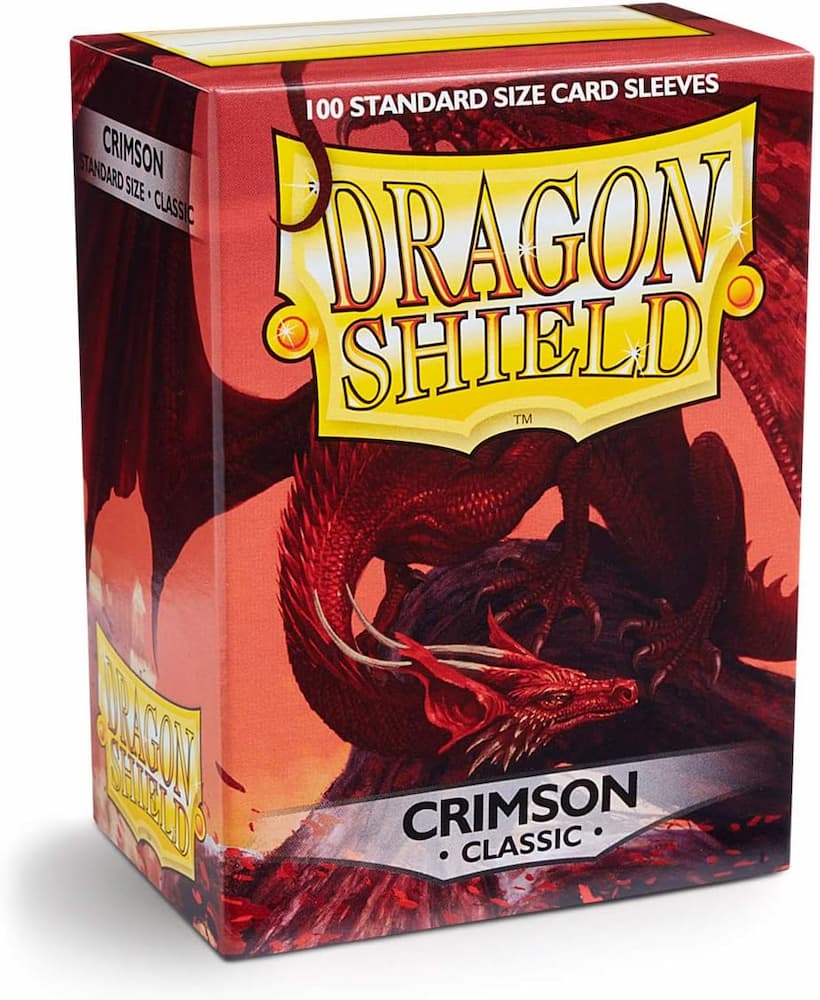 Dragon Shield Classic Sleeves Standard Size Crimson Box Side
