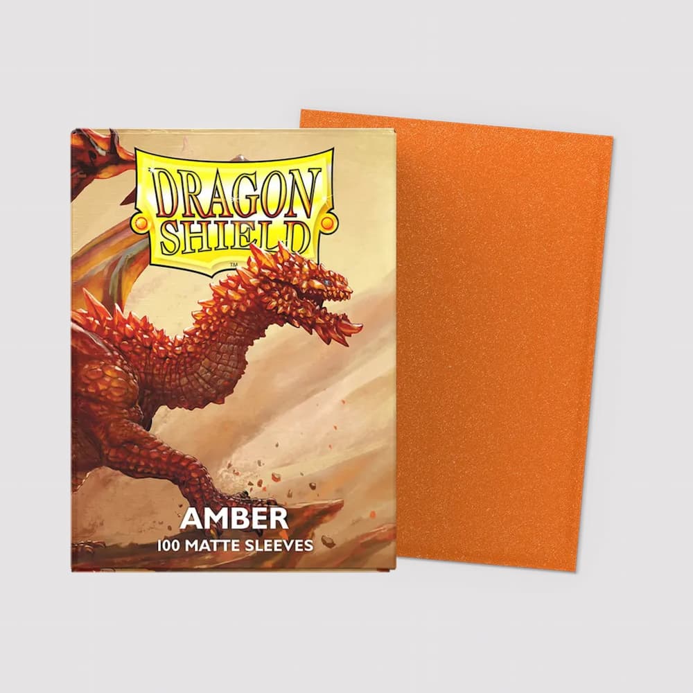 Dragon Shield Matte Sleeves Standard Size Amber Deck Protectors