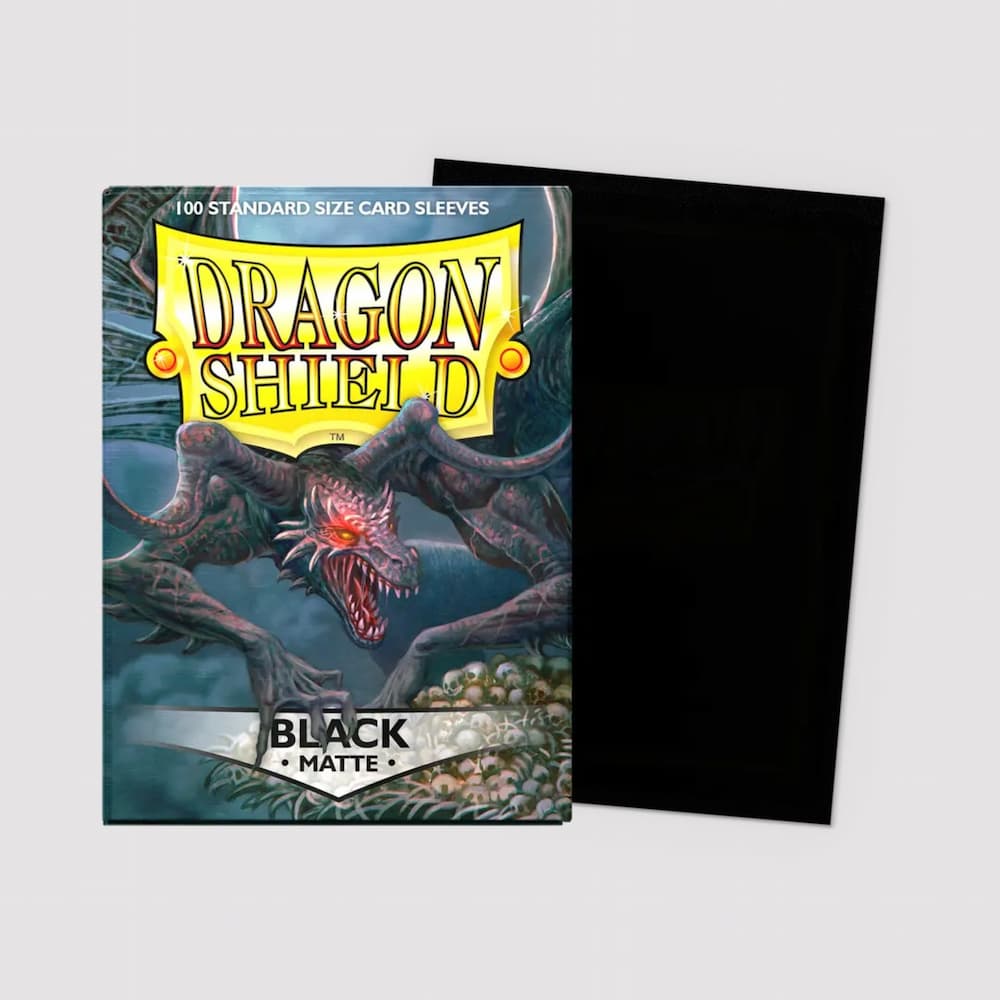 Dragon Shield Matte Sleeves Standard Size Black Deck Protectors