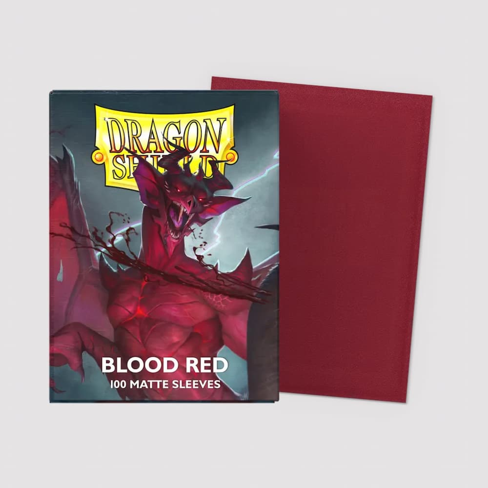 Dragon Shield Matte Sleeves Standard Size Blood Red Deck Protectors