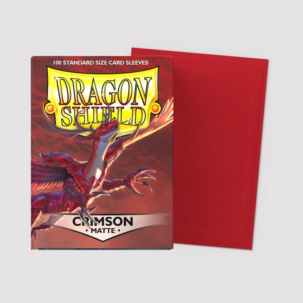 Dragon Shield Matte Sleeves Standard Size Crimson Protectors