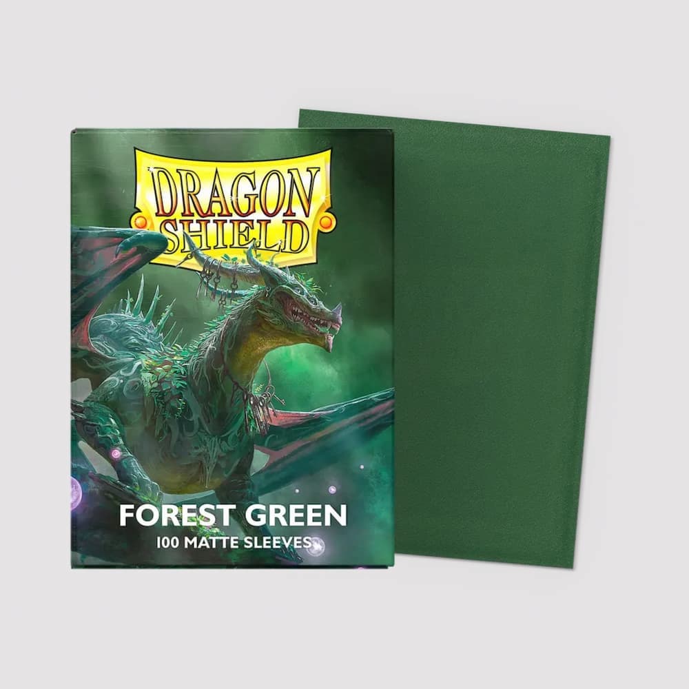 Dragon Shield Matte Sleeves Standard Size Forest Green Deck Protectors