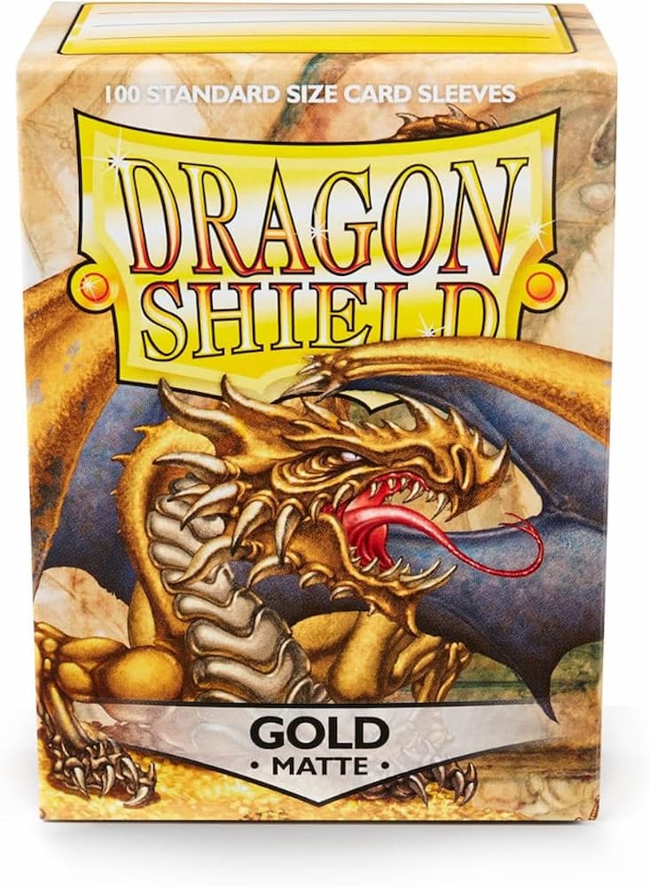 Dragon Shield Matte Sleeves Standard Size Gold Box