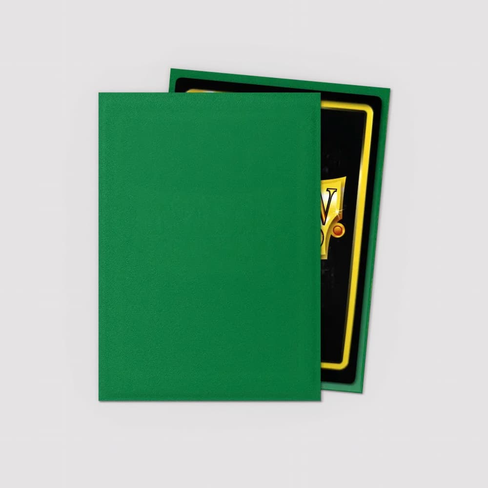 Dragon Shield Matte Sleeves Standard Size Green Cards
