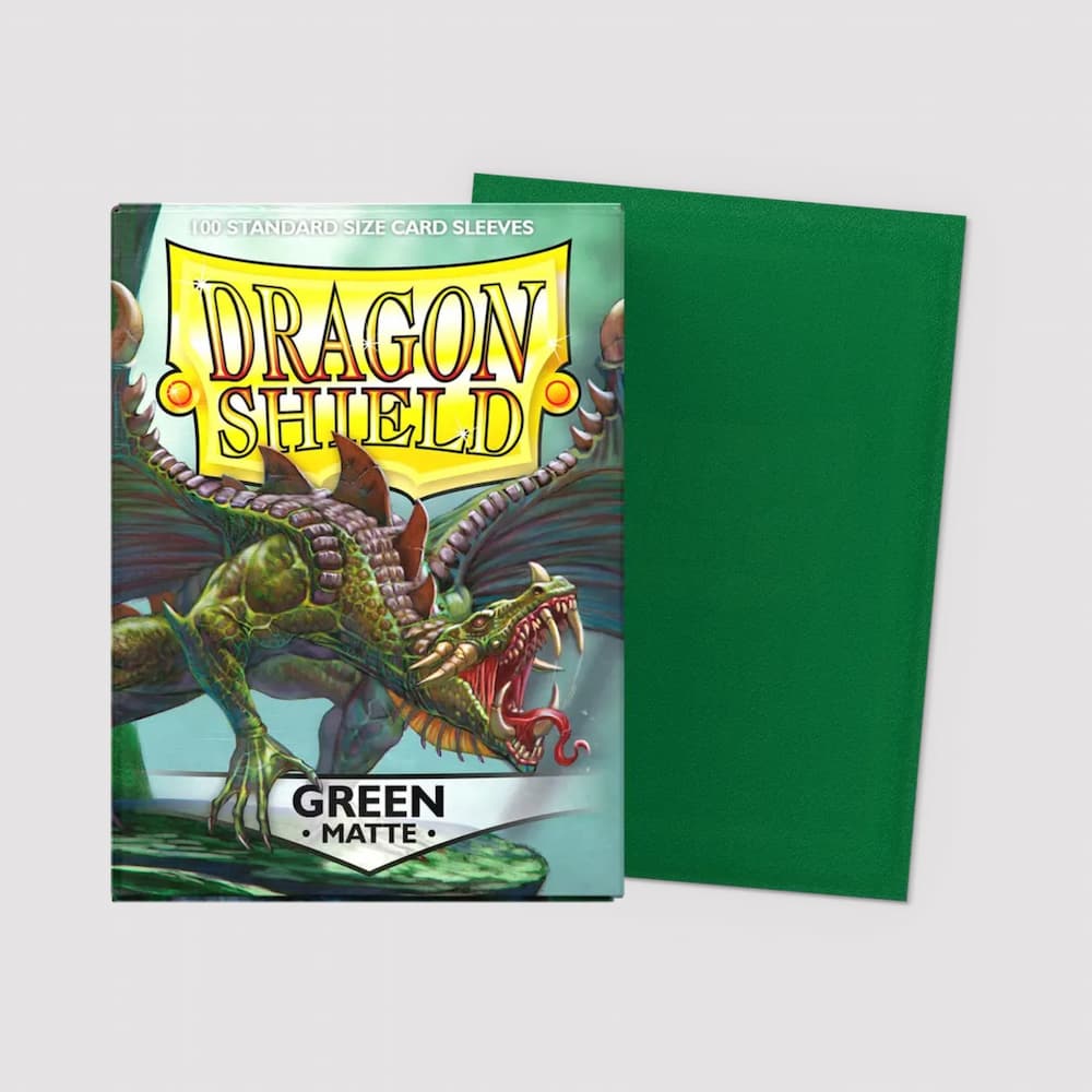 Dragon Shield Matte Sleeves Standard Size Green