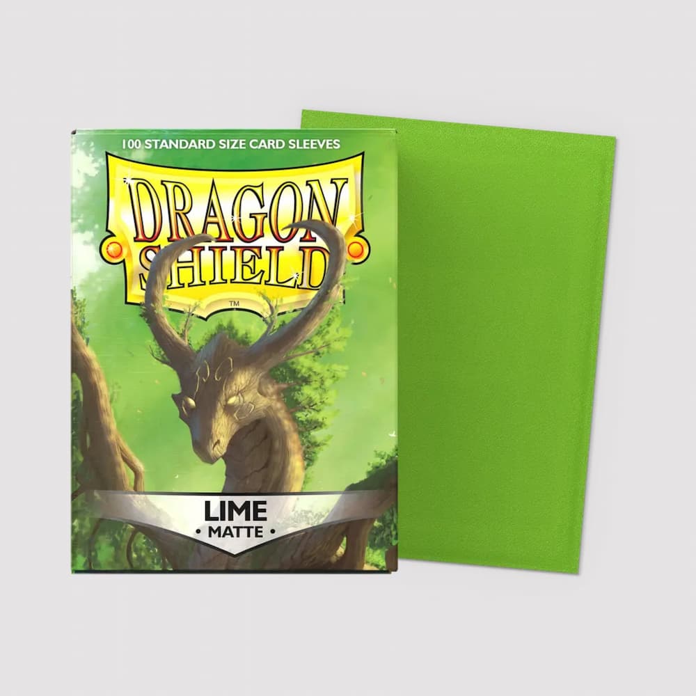 Dragon Shield Matte Sleeves Standard Size Lime Protectors
