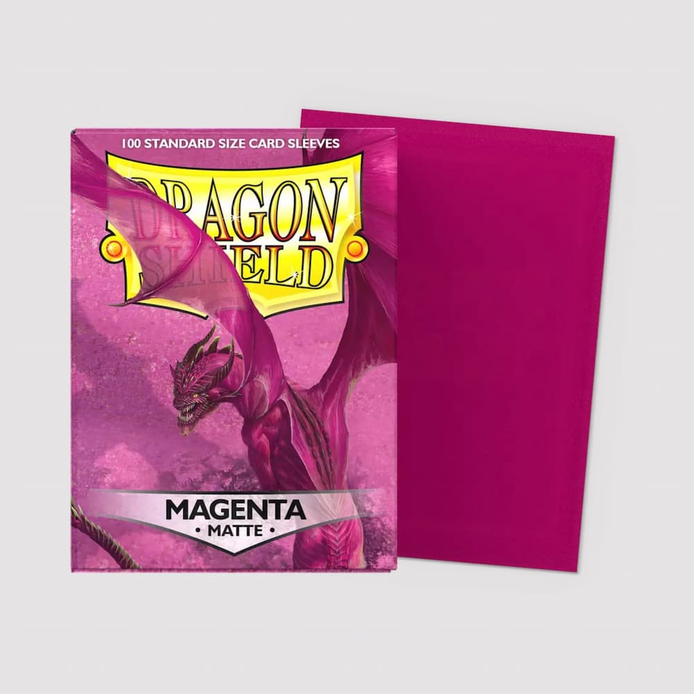 Dragon Shield Matte Sleeves Standard Size Magenta Protectors