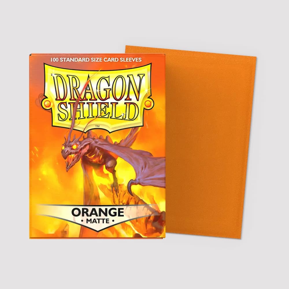 Dragon Shield Matte Sleeves Standard Size Orange Protectors