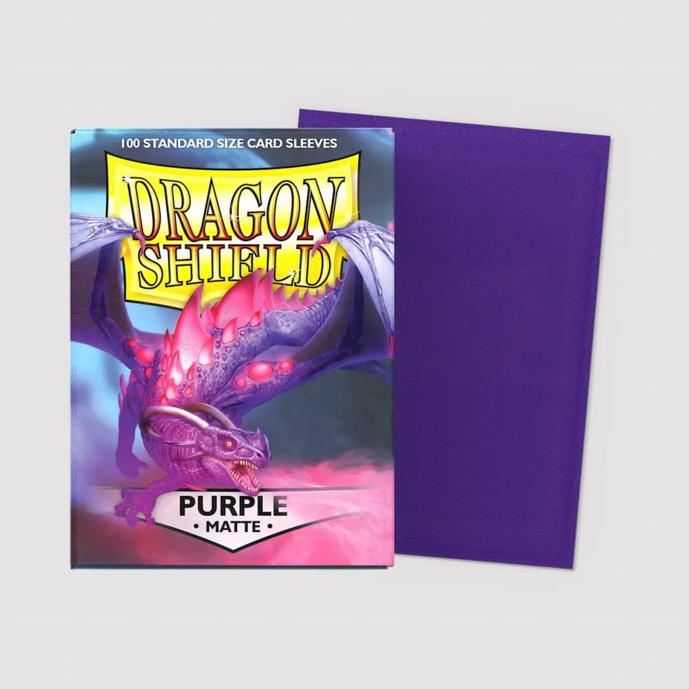 Dragon Shield Matte Sleeves Standard Size Purple Protectors