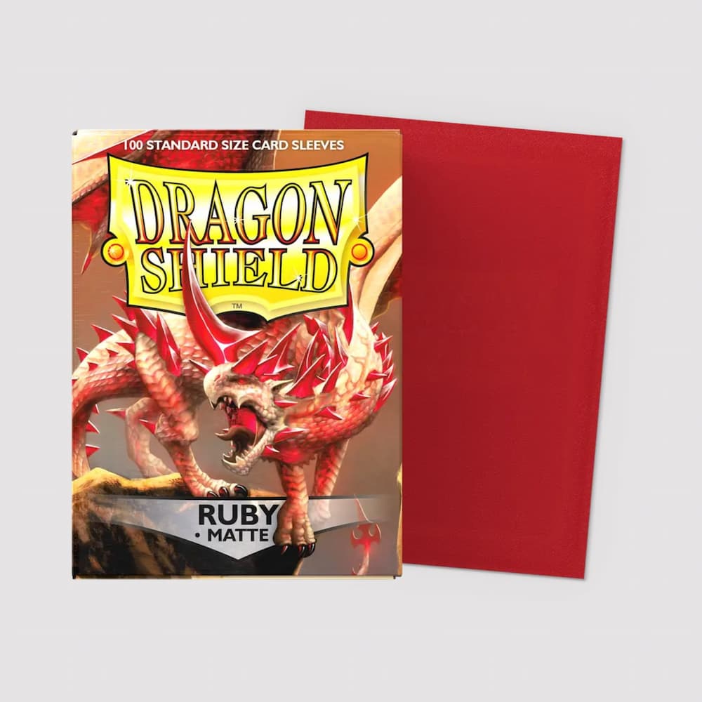 Dragon Shield Matte Sleeves Standard Size Ruby Protectors