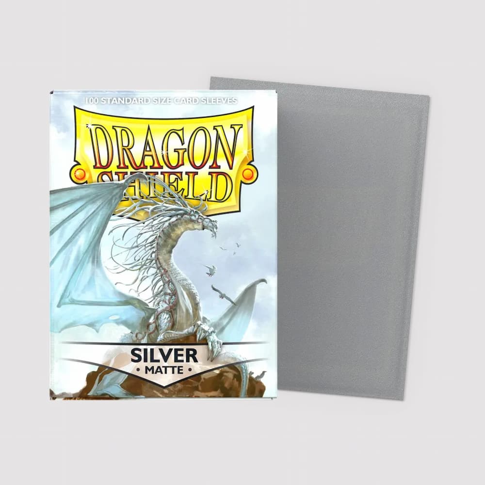 Dragon Shield Matte Sleeves Standard Size Silver Deck Protectors