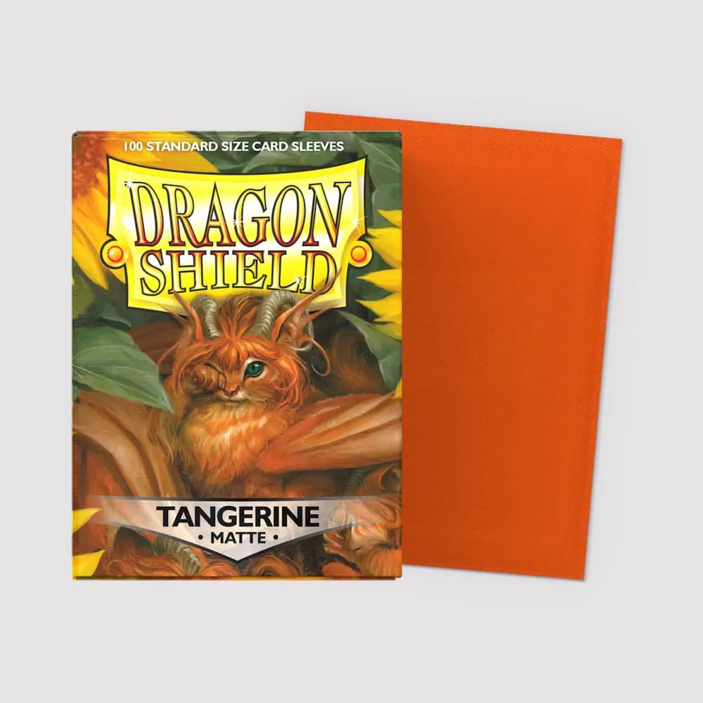Dragon Shield Matte Sleeves Standard Size Tangerine Protectors