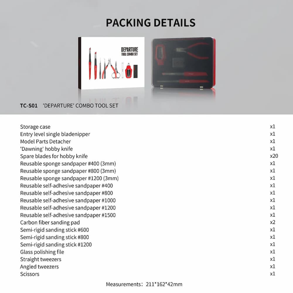 Dspiae Departure Tool Combo Set Whats inside