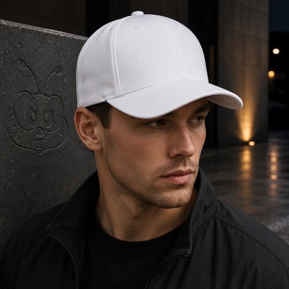 Flexfit 6277 Adjustable 110 White Side View