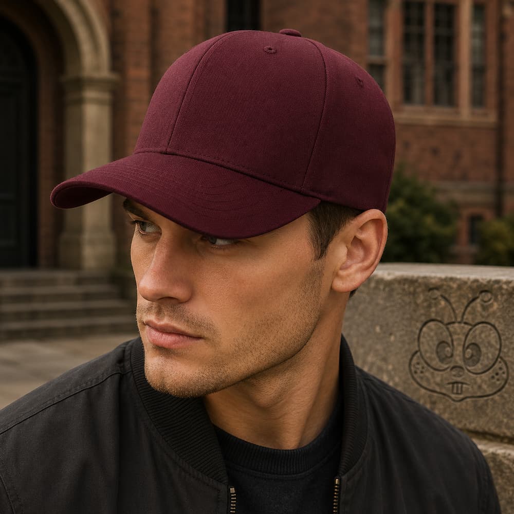 Flexfit 6277 Maroon Side View