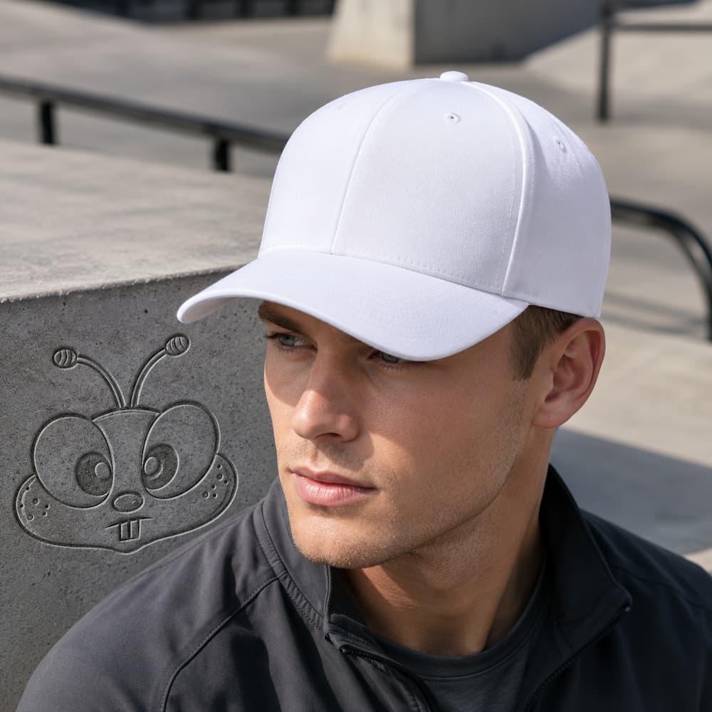 Flexfit 6277 White Side View