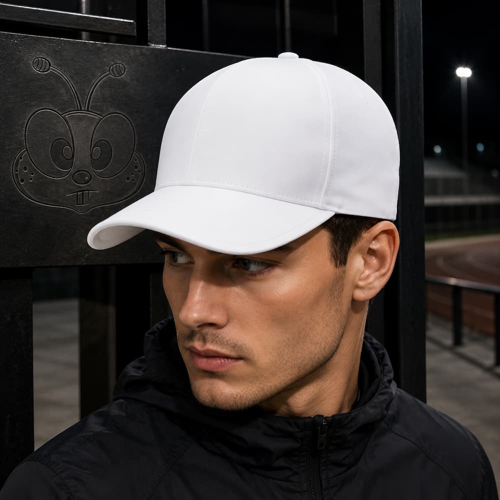Flexfit Delta Hat White Side View