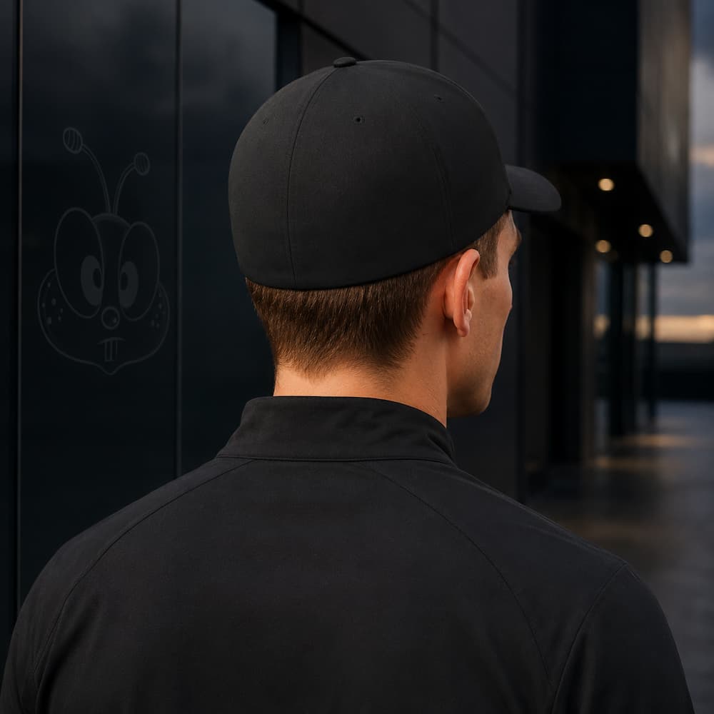 Flexfit Hat Black Back View