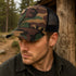 Flexfit Trucker Hat Black Camo