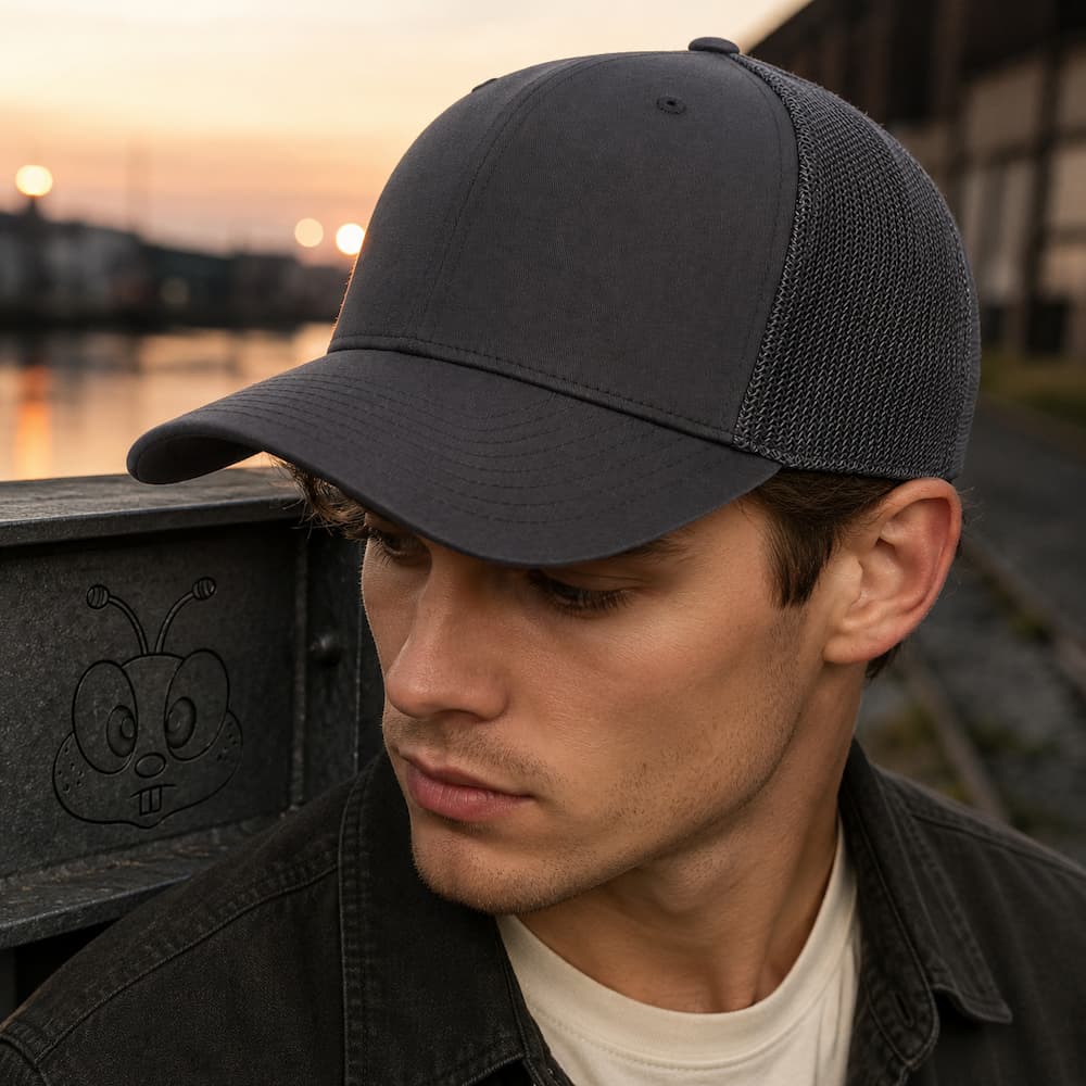 Flexfit Trucker Mesh Cap Charcoal