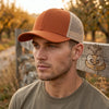 Flexfit Two Tone Trucker Hat Rust Khaki