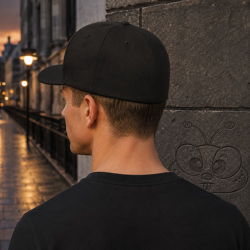 Flexfit Wooly Combed Cap Black Back