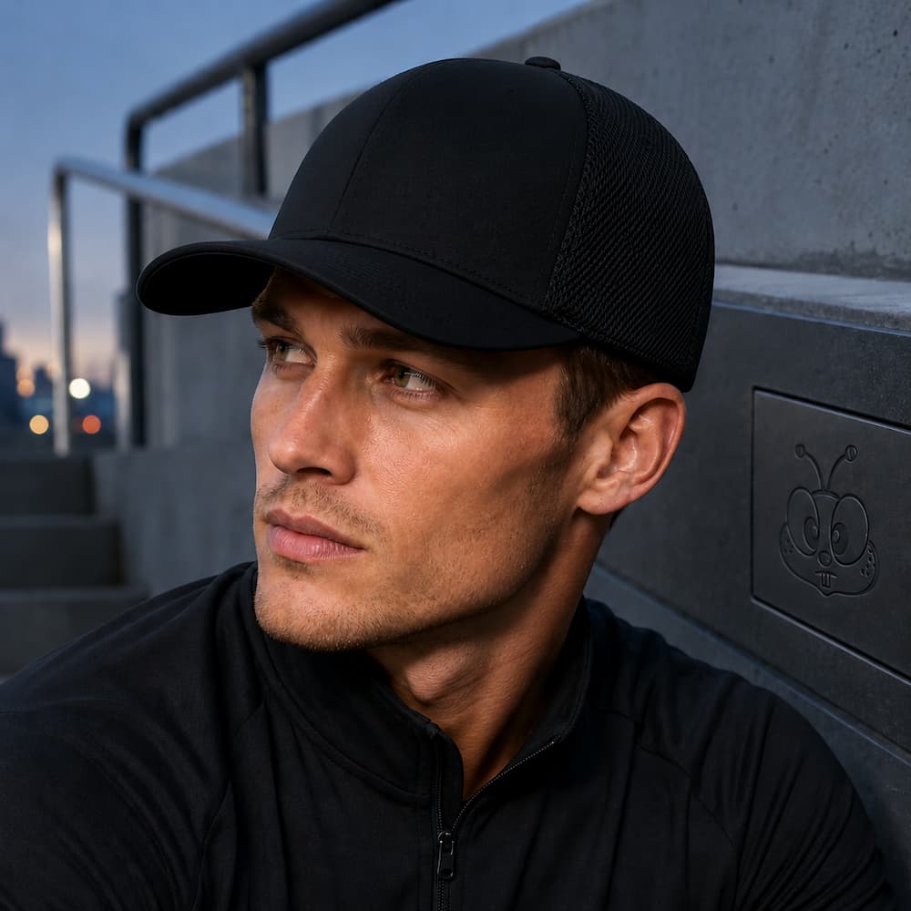 Flexfit ultrafibre airmesh cap Black