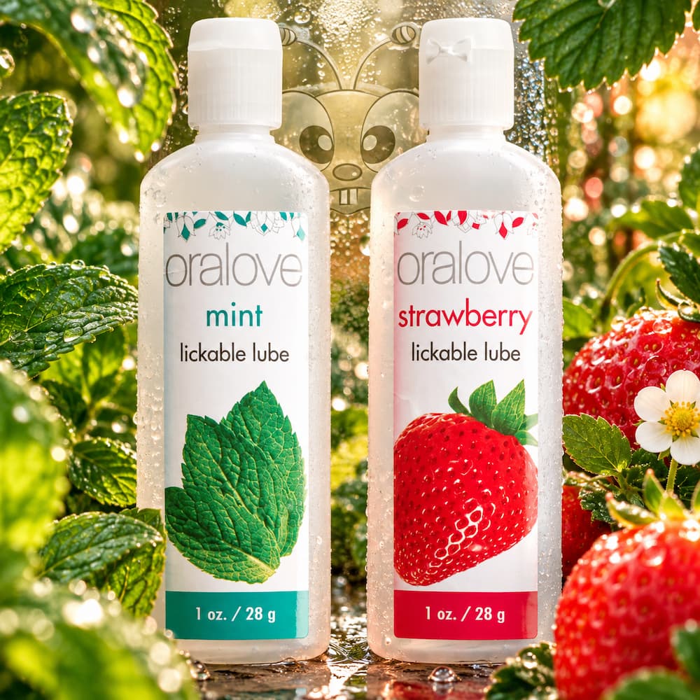 Fresh Mint Strawberry Lube Bottles