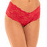 Good Night Kiss Lace Crotchless Boyshort Red Angle
