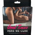 Close-up of a Good Times Here We Cum card, playful relationship challenge game for adults