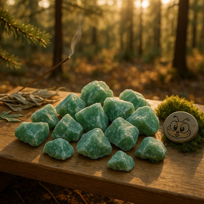 Green Quartz Raw Crystals
