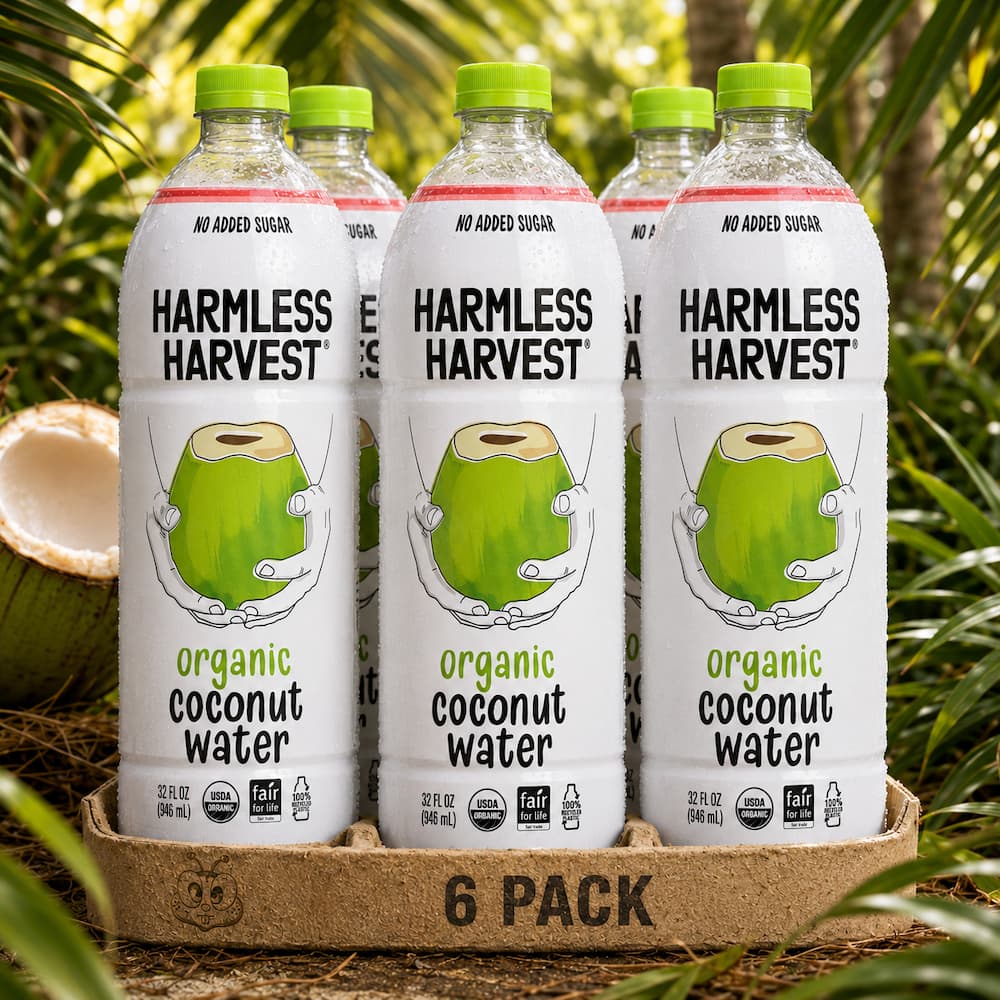Harmless Harvest Organic Coconut Water 32oz 6PACK