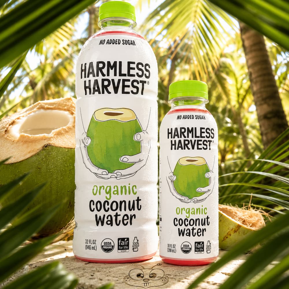 Harmless Harvest Organic Coconut Water Side By Side