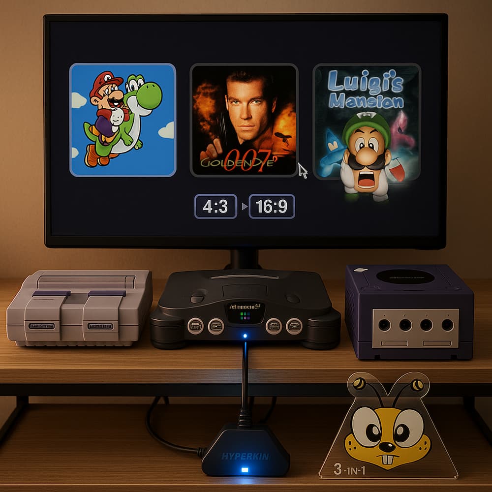Hyperkin 3-In-1 HDTV Cable GameCube N64 SNES