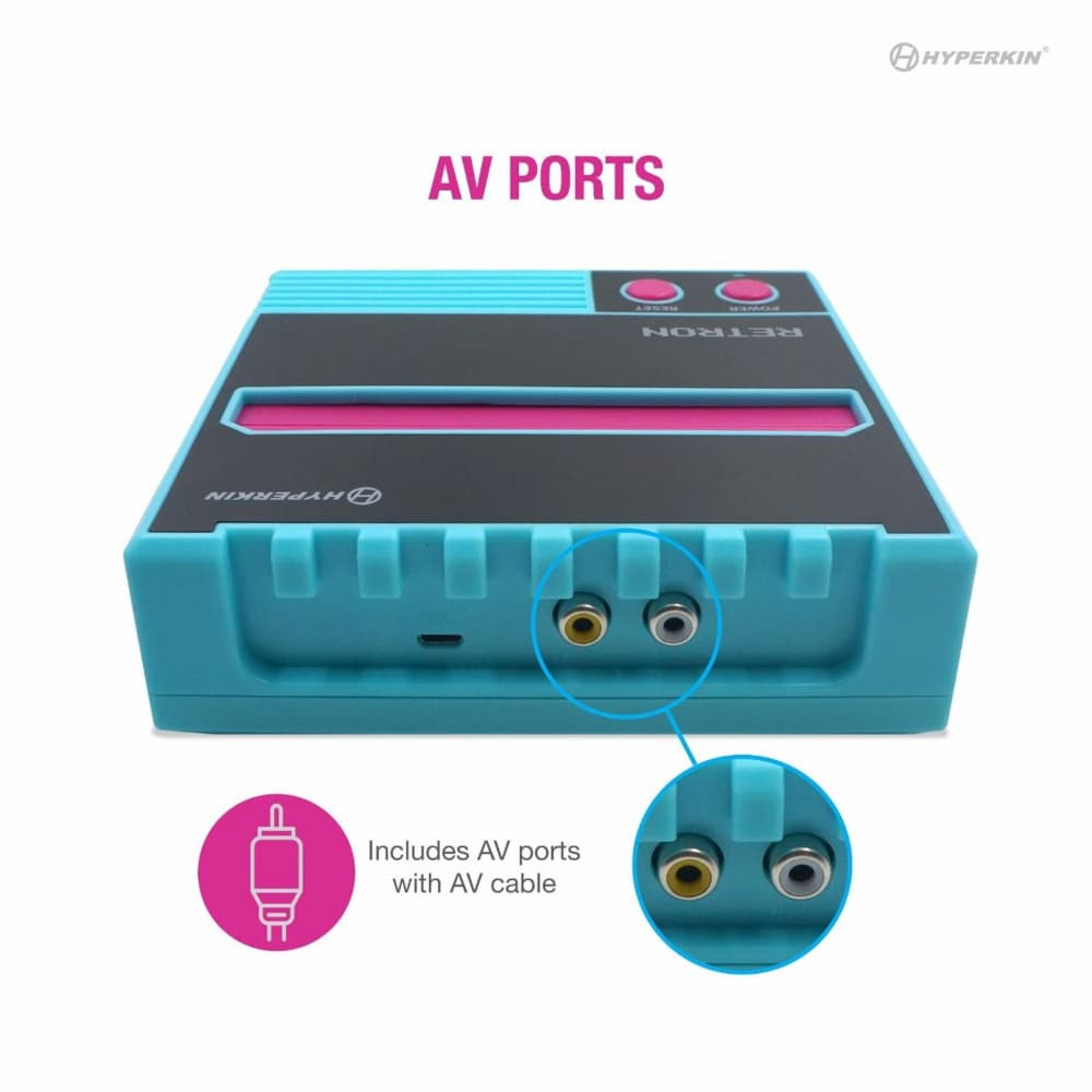 Hyperkin RetroN 1 AV Gaming Console Hyper Beach AV Ports