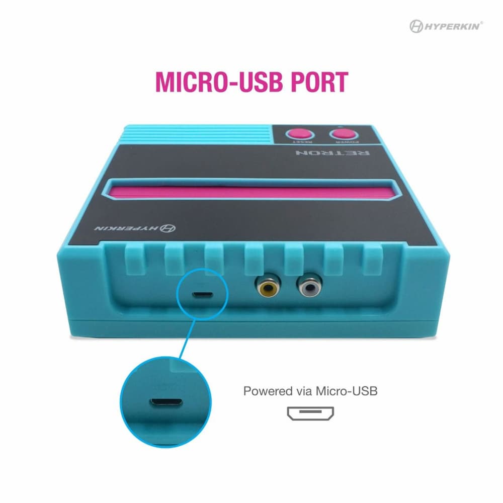Hyperkin RetroN 1 AV Gaming Console Hyper Beach Micro USB Port