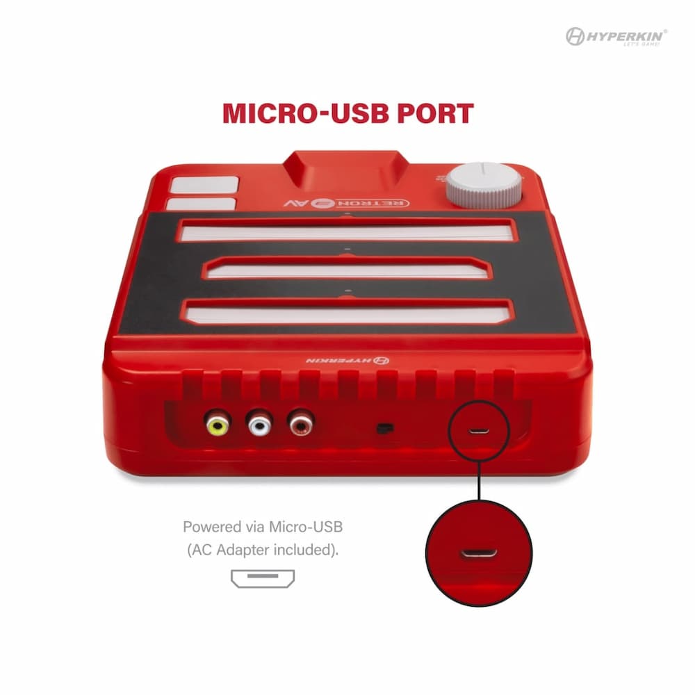Hyperkin RetroN 3 AV Gaming Console Phantom Red Cartridge USB PORT