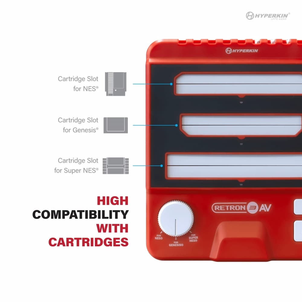 Hyperkin RetroN 3 AV Gaming Console Phantom Red Cartridge
