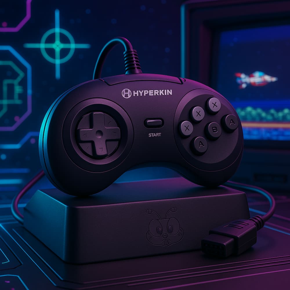Hyperkin Squire Genesis Controller – 6-Button Wired Retro Gamepad ...