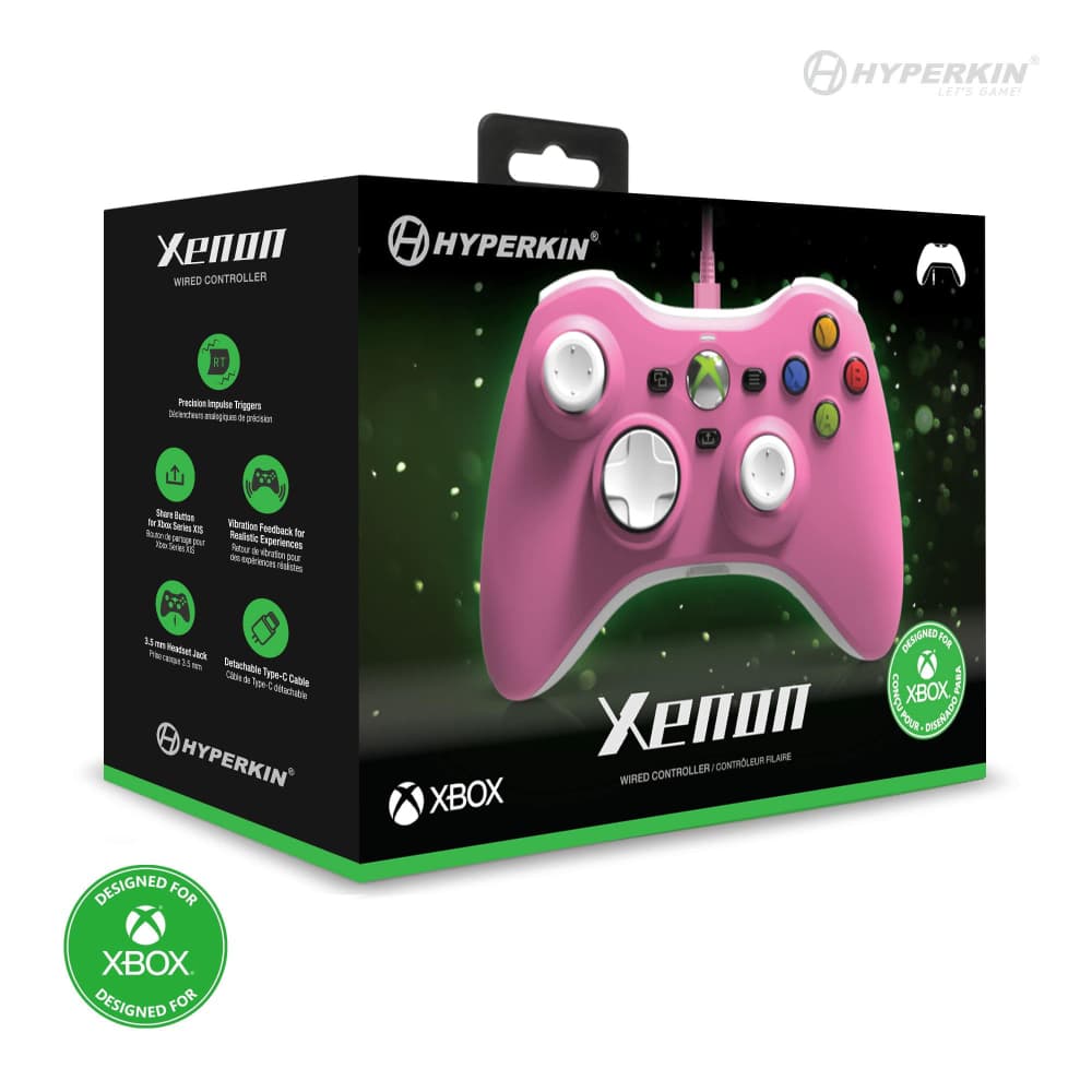 Hyperkin Xenon Wired Controller Pink Packaging