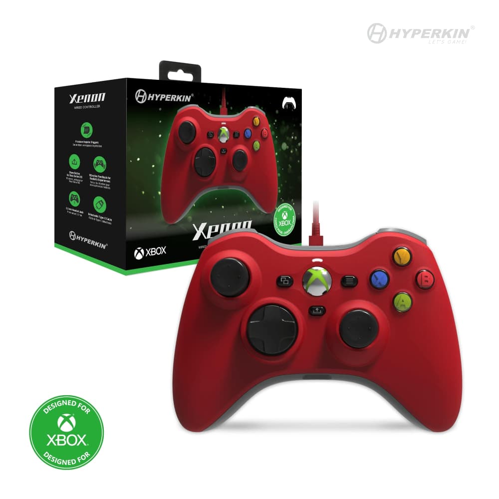 Hyperkin Xenon Wired Controller Red Box