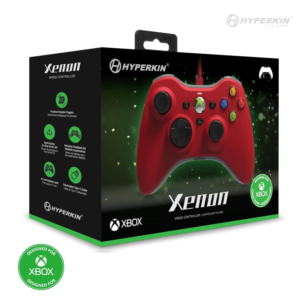 Hyperkin Xenon Wired Controller Red Packaging