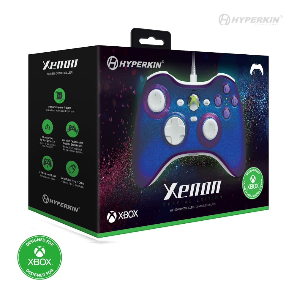Hyperkin Xenon Wired Controller Twilight Galaxy Packaging