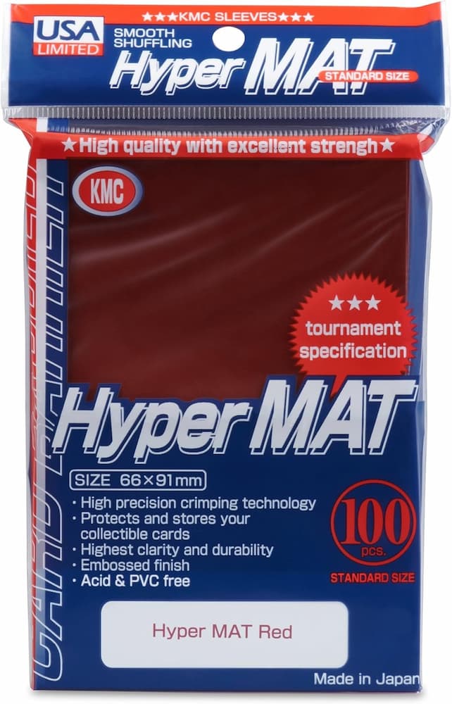 KMC Hyper Mat Red Standard Size 100 Count 